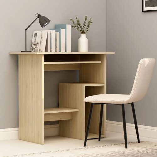 vidaXL Pisalna miza sonoma hrast 80x45x74 cm iverna plošča, (20608803) Cene