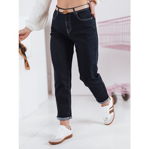 DStreet Spodnie damskie jeansowe mom fit STRAIGHTY ciemnogranatowe Slike