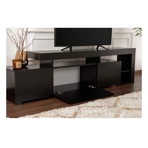 Hanah home polica za TV beliz - wood black wood black tv stand Slike