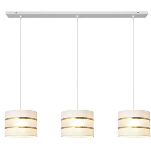  Luster na sajli HELEN 3xE27/15W/230V bela/zlatna Slike
