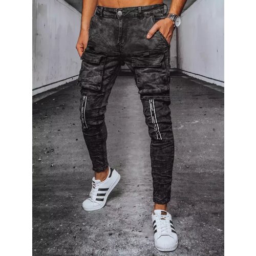 DStreet Men's black cargo pants UX3580 Cene