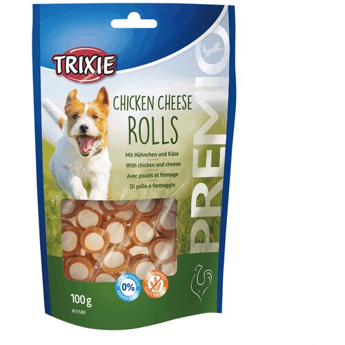 Trixie premio chicken cheese rolls 100g Slike