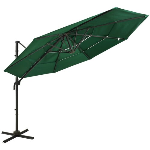  Vrtni suncobran s 4 razine i aluminijskim stupom 3 x 3 m zeleni Cijene