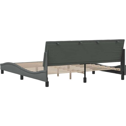 VidaXL okvir kreveta bez madraca tamnosivi 180x200 cm od tkanine Slike