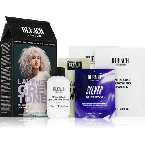 Bleach London Toner Kit semi permanentna barva za lase za blond lase odtenek Lavender Grey 1 kos Cene