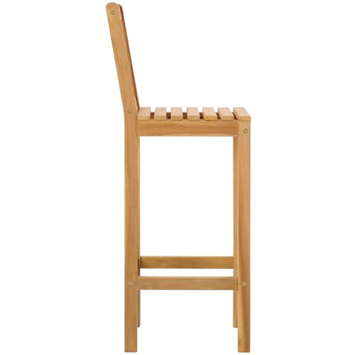  Barska stolica 2 pcs smeđa čvrsto teak drvo Slike