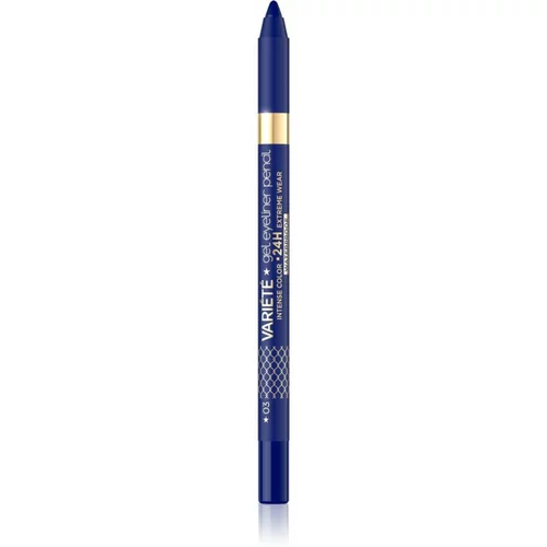 Eveline Cosmetics Variété vodoodporni gel svinčnik za oči odtenek 03 Blue 1 kos