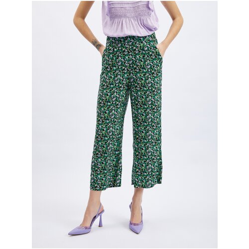 Orsay Black-Green Women Floral Shortened Pants - Women Cijene