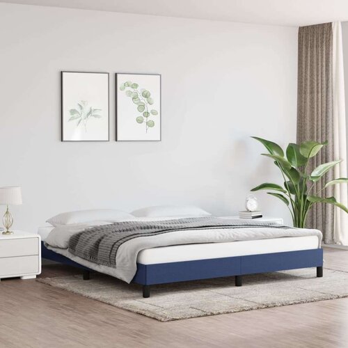  Posteljni okvir moder 160x200 cm blago, (20794743) Slike