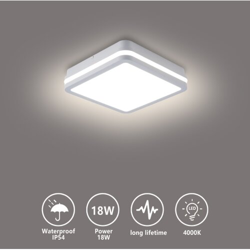  Brilagi - LED spolja&amp;scaron;nja svetiljka BENE LED/18W/230V 22x22 cm bela IP54 Slike