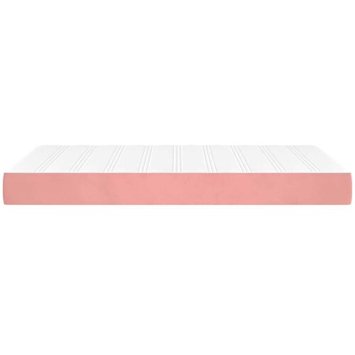  Madrac s džepičastim oprugama srednje tvrdoće rozi 120x220x20 cm bar&amp;scaron;unasti Slike