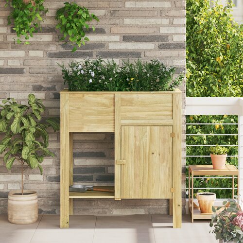 VidaXL vrtni podignuti ležaj s pohranom 85x46x96 cm tretirano drvo bor Slike