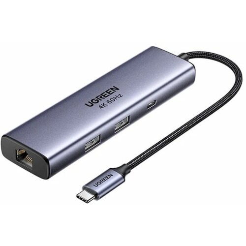 Ugreen 6-u-1 USB-C hub (100 W PD, 4K@60Hz DisplayPort) Slike