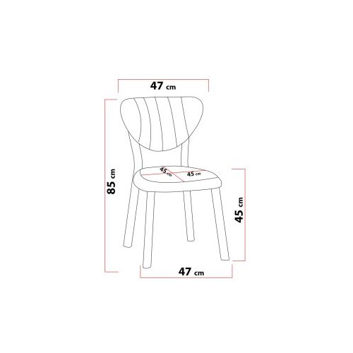 Hanah home Set Trpezarijski sto i 2 stolice Elma Anthracite Walnut Slike