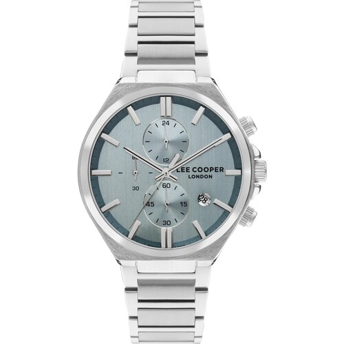 Lee Cooper Muški ručni sat, Kvarcni mehanizam, 46mm, Plavo kućište, Srebrne boje, LC07835.370 Cene