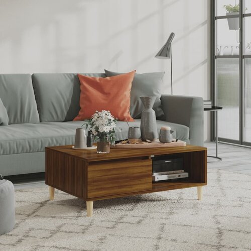 VidaXL stolić za kavu boja smeđeg hrasta 90 x 60 x 35 cm od iverice Slike