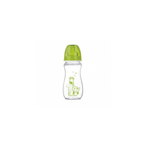 Canpol flašica široki vrat antikolik easy start - colorful animals 300ML - zelena 35/204 Slike