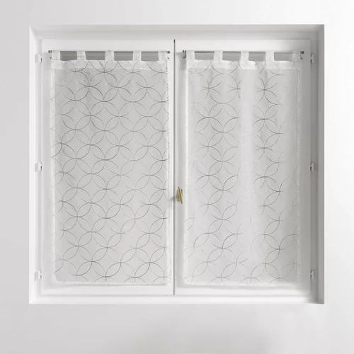 Douceur d intérieur Bele/sive prosojne zavese v kompletu 2 ks 60x90 cm Olympia –