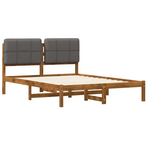  Krevetni okvir s tapiciranim uzglavljem Prirodna i svjetlosiva - Prirodna i svjetlosiva 120 x 190 cm Slike