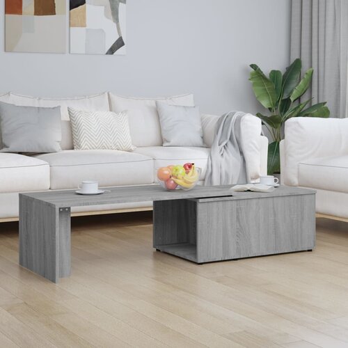 The Living Store Klubska mizica siva sonoma 150x50x35 cm inženirski les - Klubska Mizica, (21575283) Slike