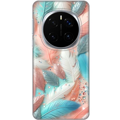  Torbica Silikonska Print za Honor Magic 7 Pro Pastel Feathers Slike