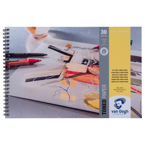 Van Gogh toniran papir City Grey A4 Slike