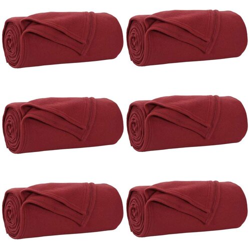  Pokrivači za bacanje 6 pcs Bordeaux Crvena 240 x 220 cm Runo Slike