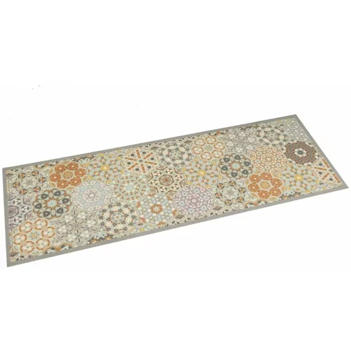 Kuhinjski tepih perivi pastelni šesterokuti 60x180cm baršunasti