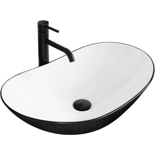 Rea Nadblatni umivaonik Royal White Black Slike