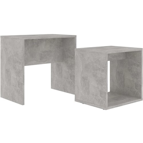 Maison Chic Komplet klubskih mizic - Kavne mizice - Nizka mizica betonsko siv 48x30x45 cm iverna plo&amp;scaron;ča, (21751916) Slike