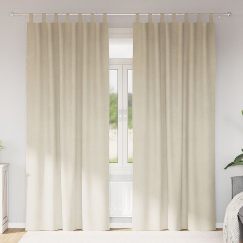 vidaXL Zavese Krem Poliester 140 x 245 cm Dekorativni vložki Zavese Cene