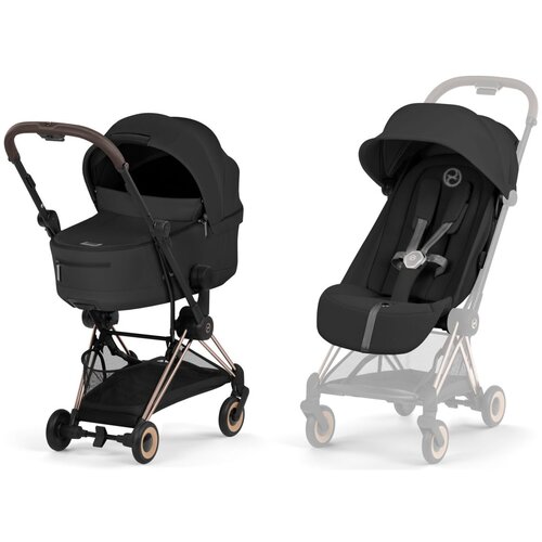 Cybex kolica 2u1 Coya comfort Platinum Rosegold ogrodje sepia black 526000177 Slike