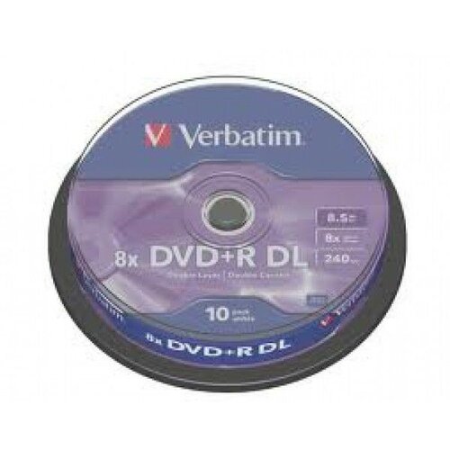 Verbatim DOUBLE LAYER 8.5GB DVD+R DL 8X 43666 disk Slike