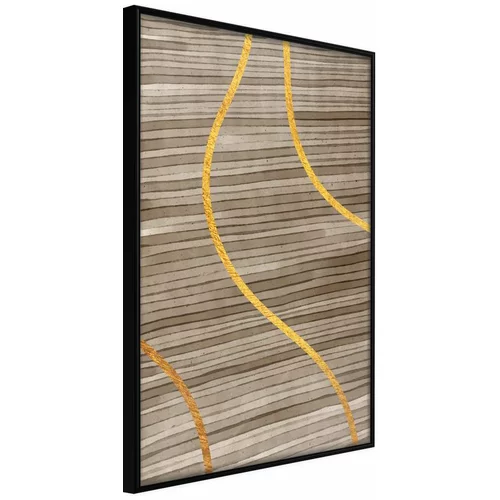  Poster - Golden Stripes 40x60