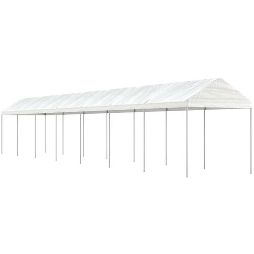 vidaXL paviljon s streho bel 15,61x2,28x2,69 m polietilen Cene