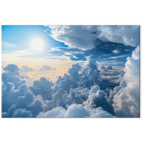  Slika - Symphony of Light: Sun and Clouds Collaborating on a Beautiful Sky 60x40 Cene