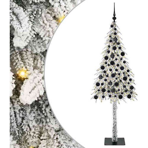  Božićno drvce s 300 LED svjetlima Bijelo 180 cm PE i čelik Slike