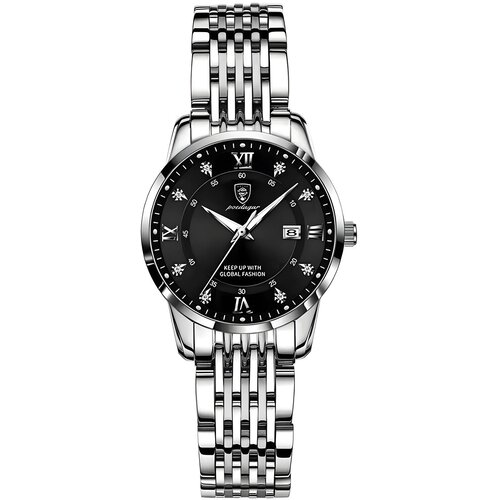 Sat POEDAGAR LA-35030 - Srebrna / Crna KP35030 Cene