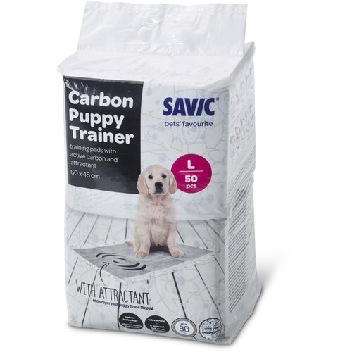 Savic Puppy Trainer Pads z aktivnim ogljem - Large: D 60 x &Scaron; 45 cm, 50 kosov Cijene