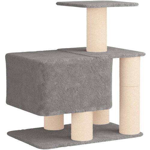  Mačje drvo s sisalnim postoljima za grebanje Svjetlosiva 96 cm Slike