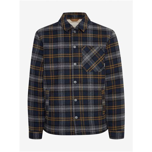 Blend Dark Blue Plaid Shirt - Men Slike