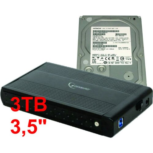 Hitachi HDD 3.5 * 3TB SET USB 3.0 SATA eksterno kuciste + 3TB HUA723030ALA641 / EE3-U3S-3 (5299) Slike