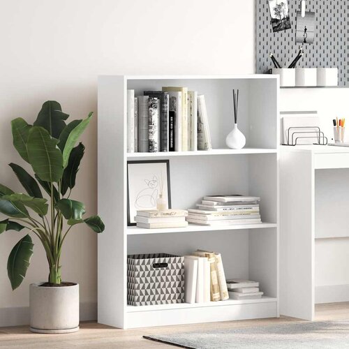  Regal za knjige bijeli 80x24x109 cm konstruirano drvo Cijene