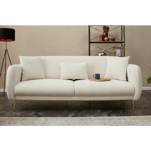 simena - cream creamgold 3-Seat sofa-bed Slike