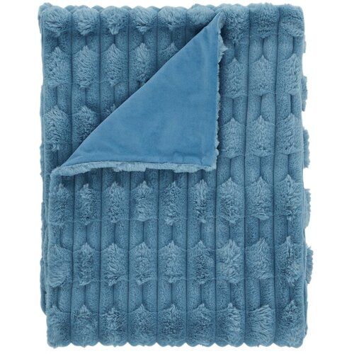 Bianca Plava deka od mikropli&amp;scaron;a 150x200 cm Carved Fur &amp;ndash; Slike