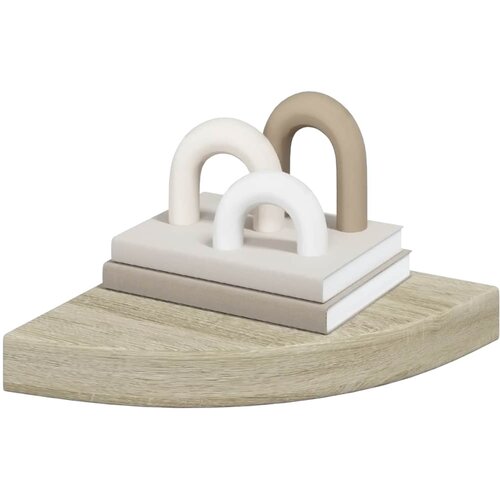  Plutajuća kutna polica boja hrasta 25 x 25 x 3,8 cm MDF Slike