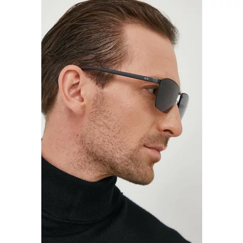 Armani_Exchange Sončna očala moški, siva barva