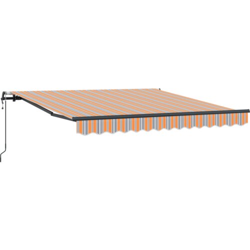 vidaXL Avtomatska Retraktibilna Tenda Večbarvna Črta 300x250 cm Cene