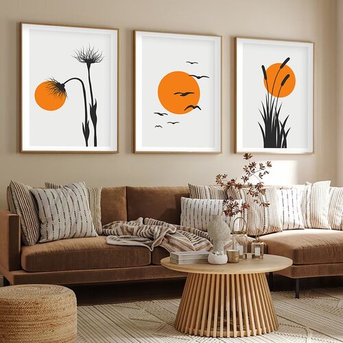 Wallity Uokvirena slika Huhu228, 50x70 cm, 3 dijela Cene