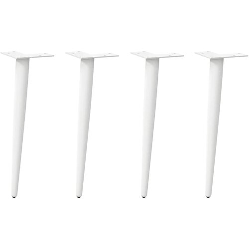 VidaXL Noge za klub stolić konusnog oblika 4 kom bijele 42-43 cm čelik Slike